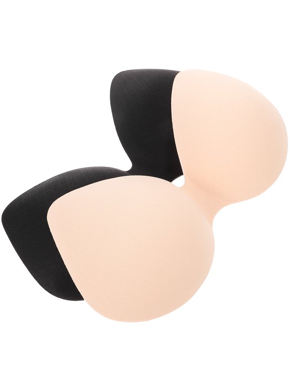 Black Swimwear Bra Pads for Women, 2-Pack Comfortable Padding Inserts Enhancers for Bathing Suits