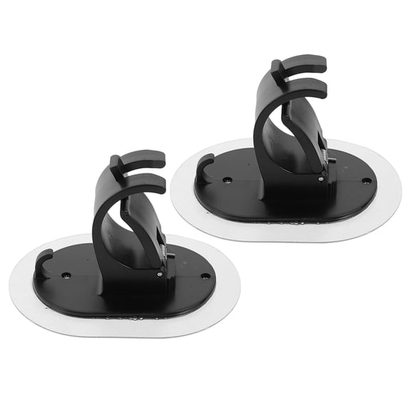 Worgeous 2 Pcs Curtain Rod Stands Curtain Rod Clamps 10.00X7.00X6.50CM Black