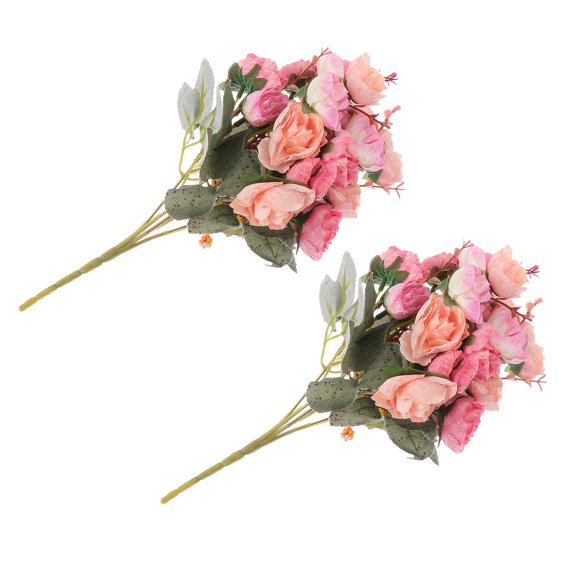 Worgeous 2 Pcs Delicate Rose Prop DIY Flower Simulated Realistic Mother