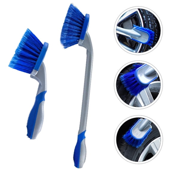 RENACLIPY Car Detailing Tool Assorted Color Durable Practical for Wheel Cleaning 2Pcs