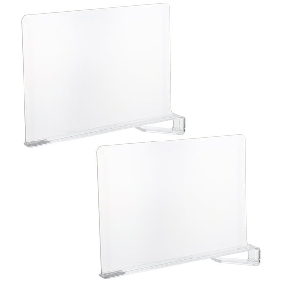 Worgeous 2 Pcs Divider Wardrobe Partition Transparent Shelf