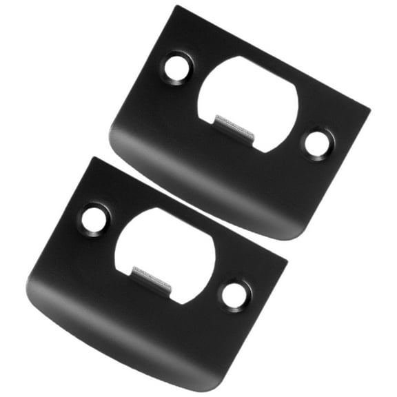 Worgeous 2 Pcs Door Hole Filler Plate Cover Deadbolt Lock Knob Black