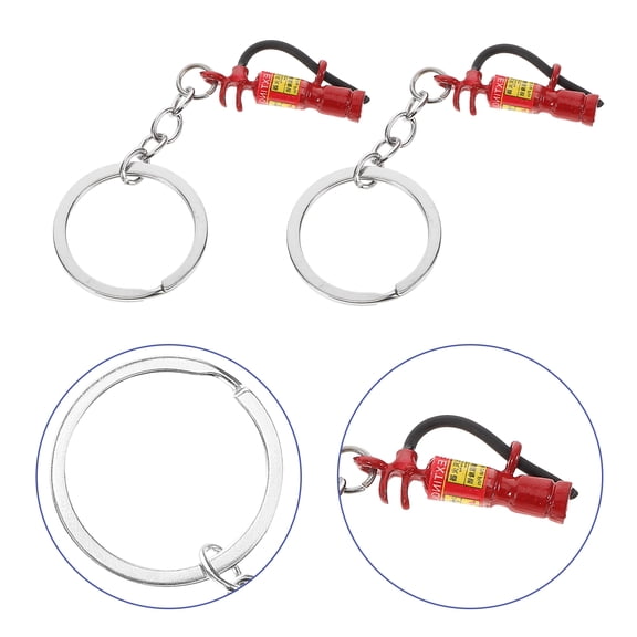 Worgeous  2 Pcs Fire Extinguisher Key Ring Extinguishers Charms Man