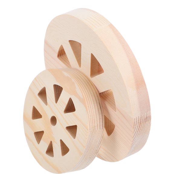 YSNOOWE Wood Circle Ornaments Diy Enthusiasts 2Pcs 5.9X5.9X0.8In