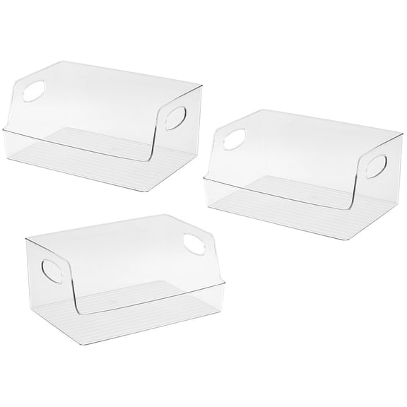 Worgeous 2 Pcs Food Containers with Lids Kitchen Storage Box Transparent Fruit Organizer