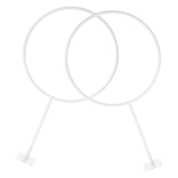 Worgeous  2 Pcs Football Wall Mount Basketball Display Stand Stickers White