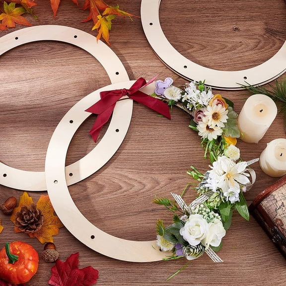 Worgeous 2 Pcs Garland Frame Frames Wreath Hoop Wedding Home Decor Mother