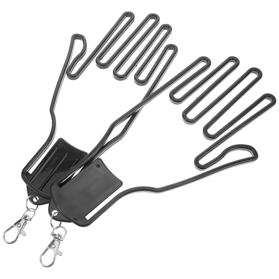 YOSADIER 2-Pack Golf Glove Hangers Black Plastic Storage Racks for Convenient Organization and Easy Access