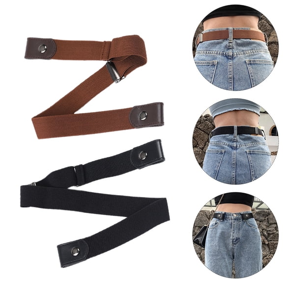 Worgeous 2 Pcs Invisible Traceless Belt for Women Belts Girls Women's Man