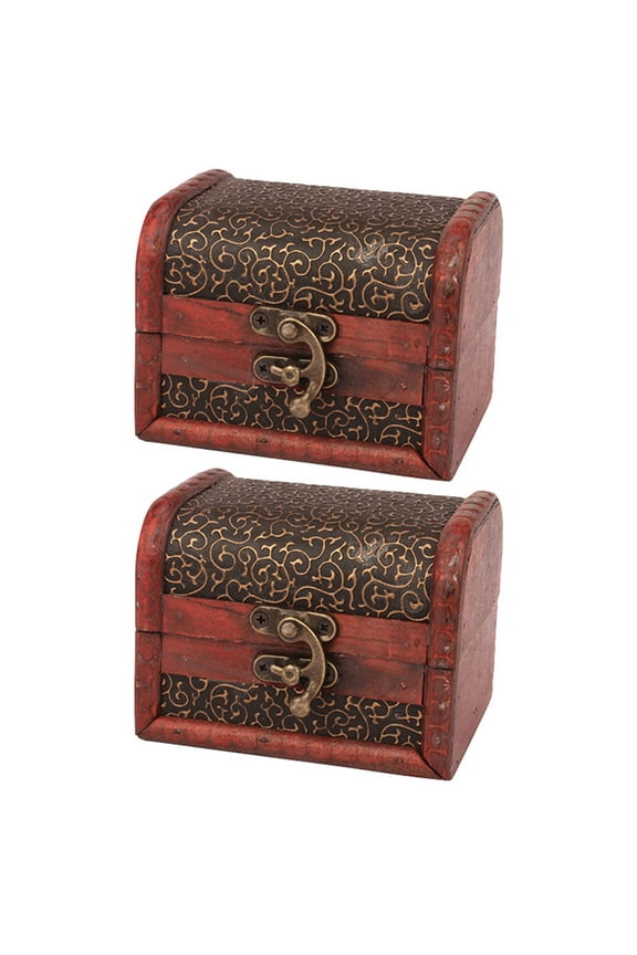 2 Pcs Jewelry Organizer Necklace Trinket Case Vintage Decor