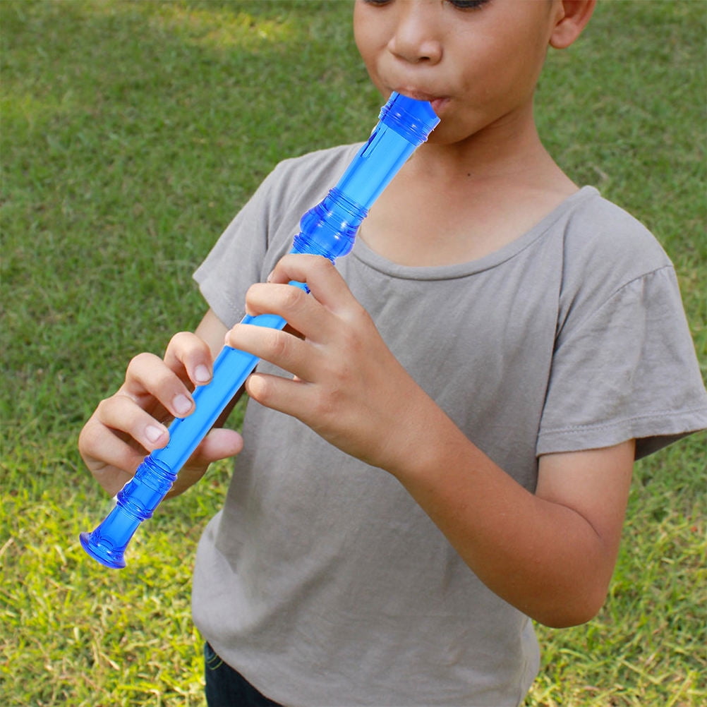Worgeous 2 Pcs Kids Musical Instruments Clarinet Student Flute Child 32.5x3cm Blue