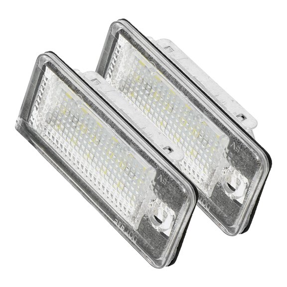 Worgeous 2 Pcs License Plate Light Ergonomic Wheel Central Automotive Car Door Black