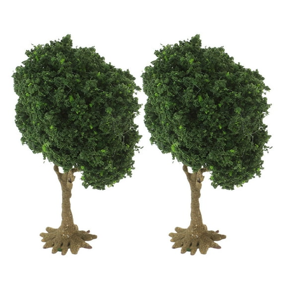 Worgeous 2 Pcs Mini Model Trees Miniature Trees Model Train Scenery Artificial Trees Model Railroad Scenery Diorama Supplies For Diy Scenery Landscape 10cm