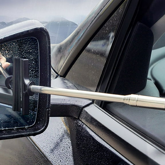 Raindrops Mirror Squeegee Wipers Stainless Steel Mirror Squeegee 2Pcs 8.3x3.1x1.2in