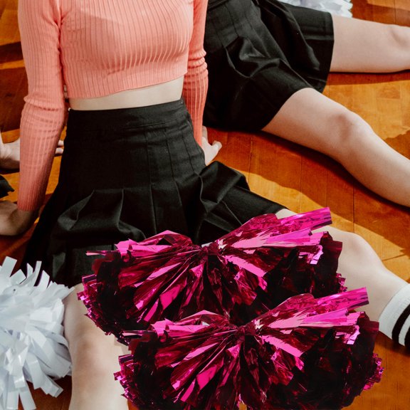COSMOBETTY 2-Pack Cheerleading Pom Poms Handheld for Sports Events and Cheerleading