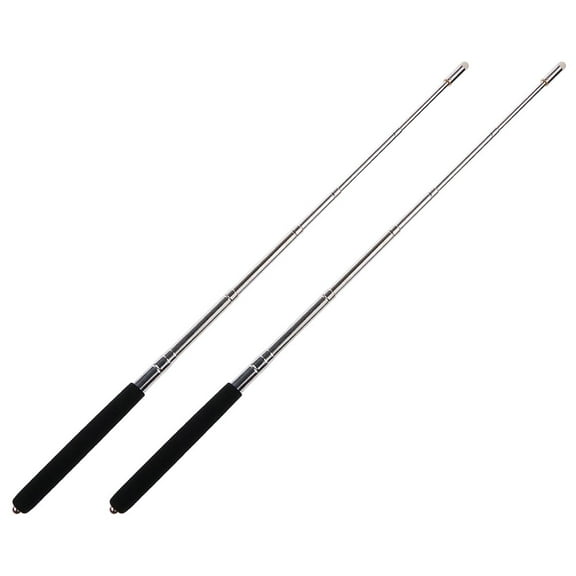 Worgeous 2 Pcs Pointed Indicator Pen Retractable Stylus 90.00X1.40X1.40CM Black