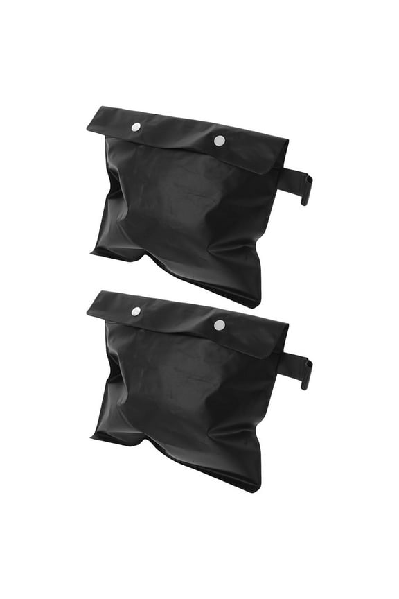 2 Pcs Raincoat Bag with Straps Protector Pouch Waterproof Reusable Man Shopping Black