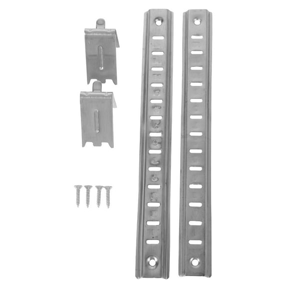 WHAMVOX Stainless Steel Shelf Hooks with Adjustable Grid Bars for Refrigerator Organization 20cm