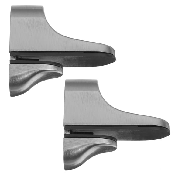 Worgeous  2 Pcs Retainer Support Frame Anchor Hinge Clips Protection Wall Silver
