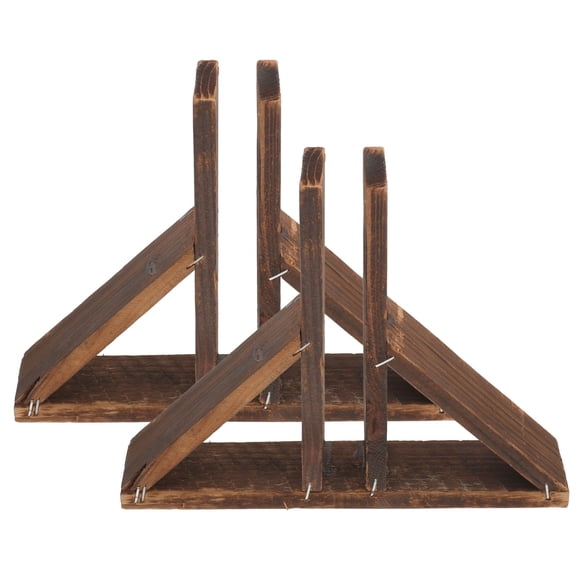 Phenofice Wooden Picket Fence Support Fence Post Wooden Base Wood Garden 2Pack