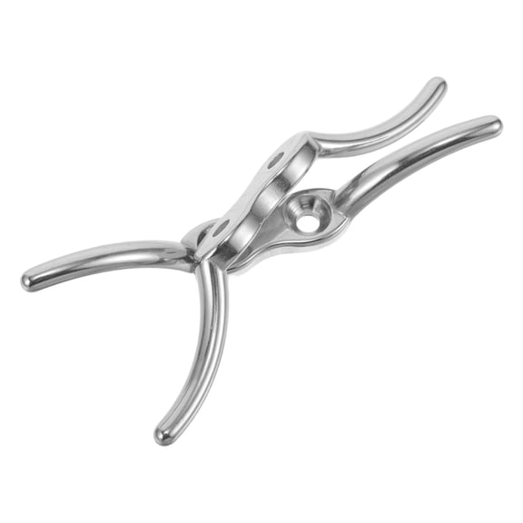 Worgeous 2 Pcs Stainless Steel Rope Cleats Boat Cleat Boat Flagpole Cleat Hook Boat Deck Cleats With Mounting Screws For Fixed Rope Or Home Decor