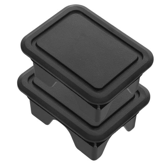 Worgeous 2 Pcs Truck Bed Hole Plug Rail Stake Pocket Accessories Toddler Black