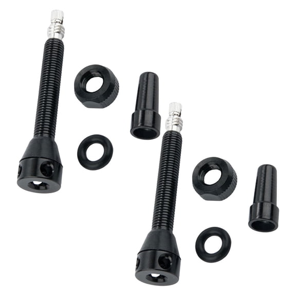 Worgeous 2 Pcs Vacuum Tubeless Tire Valve Stems With Cnc Aluminum Caps Anti-Backflow Sealant Design Universal Fit For High Pressure