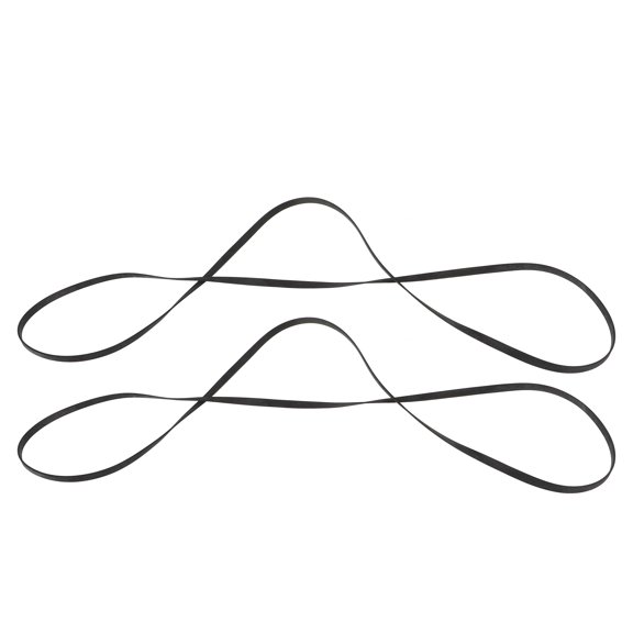 WORGEOUS  2 Pcs Rubber Belt for Record Player Recorder Repair Replacement Black