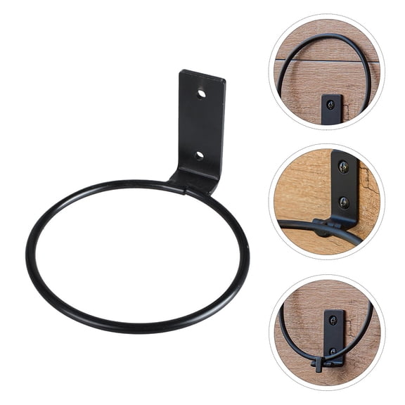 Worgeous  2 Pcs Wall Mounted Flower Pot Stand Flowerpot Hanger Rack Plant Plants Indoor Black