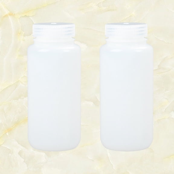 Worgeous Refillable Cleaning Spray Bottle Reagent Bottle White 2 Pcs Hdpe for Home Kitchen Cleaning