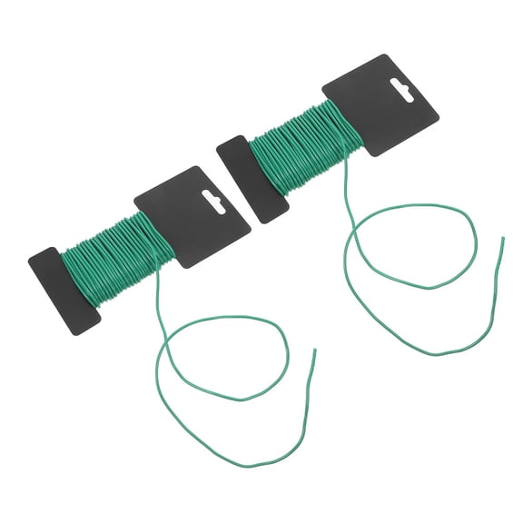 Worgeous Soft Plant Ties For Roses 2 Rolls Green Thermoplastic Rubber 10m Round Garden Wire