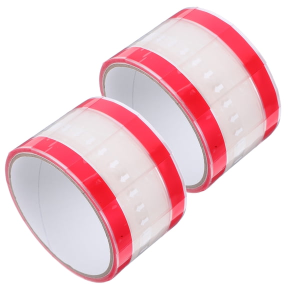 2 Rolls of Milk Cup Sealing Sticker Adhesive Seal for Home Use Red OPP Material