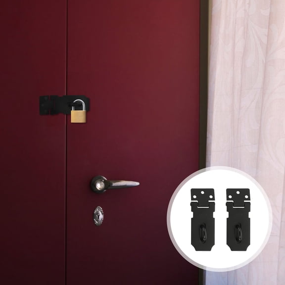 Worgeous  2 Sets Clasp Locking Latch Rust-resistant Hasp Residential Gate