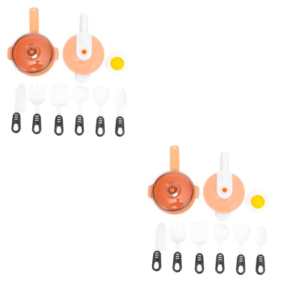 Worgeous 2 Sets Delicate Simulated Kitchen Toy Interesting Cooking Game