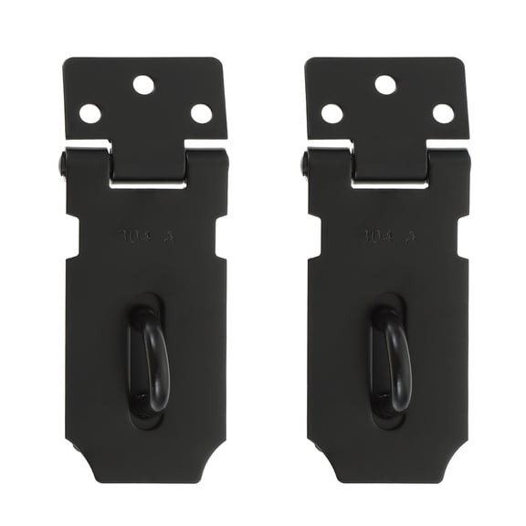 WORGEOUS 2 Sets Padlock Latch Hasp Stainless Steel Locks Toggle Clamp Black