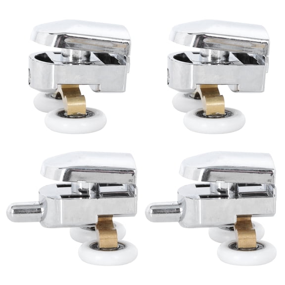 ROMANSENTIAL 2 Sets Door Wheels Round Silver Stainless Steel for Daily Life Usage
