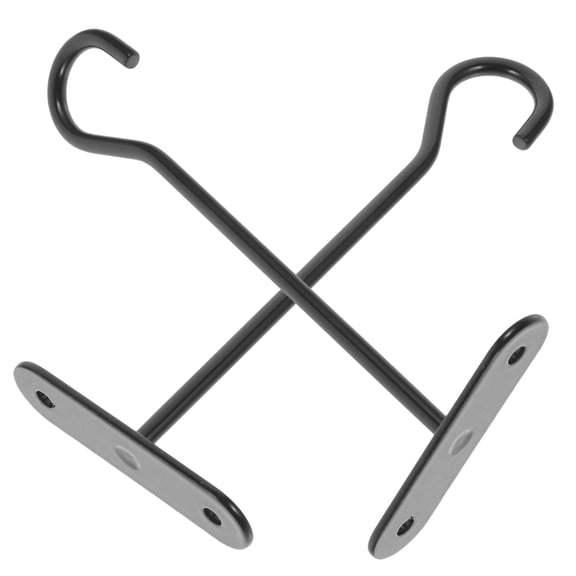 RENACLIPY Iron Plant Hooks Black, 2 Sets Ceiling Hangers for Indoor and Outdoor Use