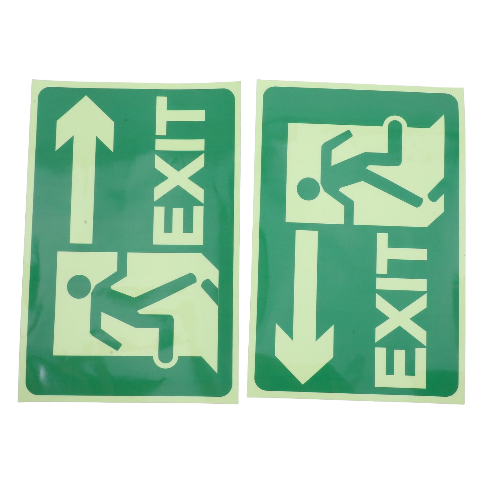Worgeous 2 Sheets Emergency Exit Sign Reflective Stickers Reflective ...