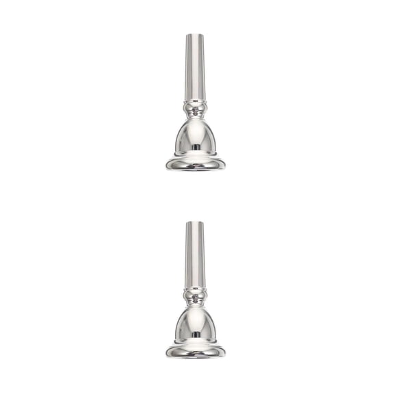 Worgeous 2 pcs  Euphonium Mouthpiece Euphonium Part Euphonium Useful Instrument Accessory (Silver)
