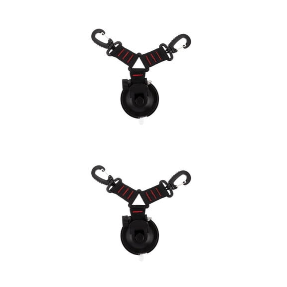 Worgeous 2 pcs Outdoor Suction Cup Anchor Securing Hook Car Tent Camping Carabiner