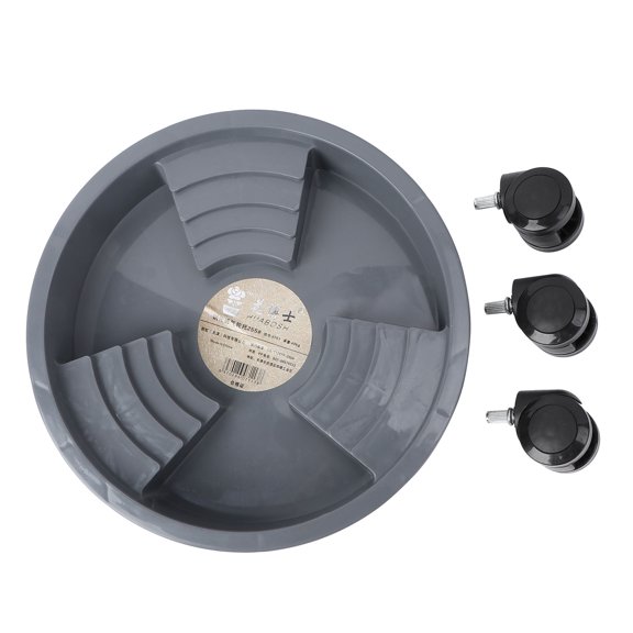 Worgeous 2 pcs  Thickened Plant Pot Mover Dolly Caster with Wheels Flowerpot Tray (Gray)