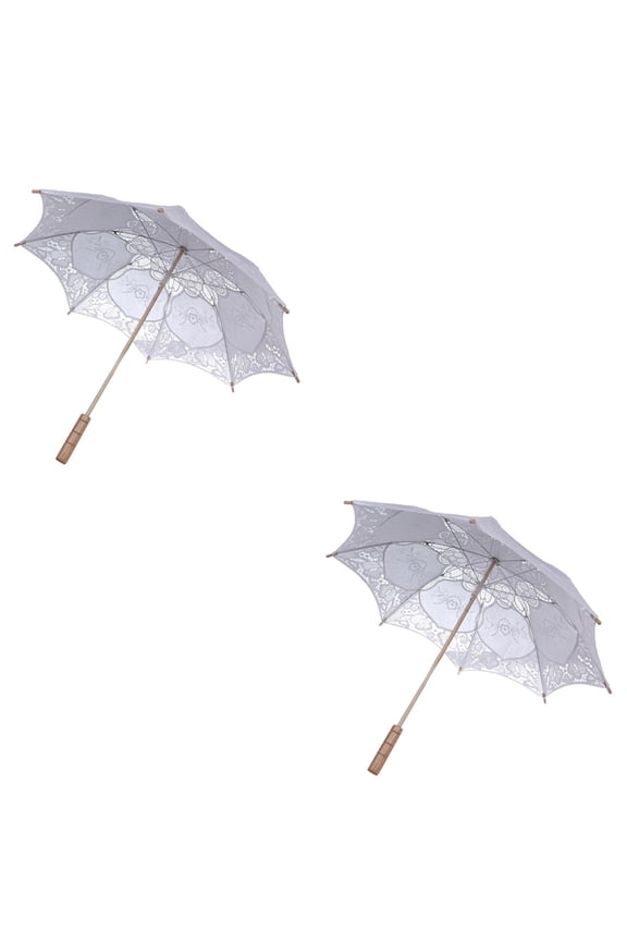 2 pcs Vintage Lace Umbrella Wedding Party Decoration Lady Costume Prop Umbrella