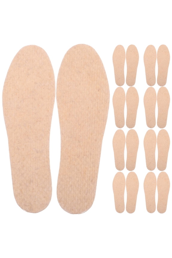 20 Pairs Men Wood Pulp Shoe Insoles Sweat Absorption Insoles Odor Comfortable Shoe Insert Pads For Running Walking Beige Size 44
