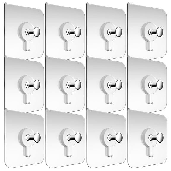 Worgeous 20 Pcs Adhesive Picture Hangers Tools Wall 6.00X6.00X1.30CM