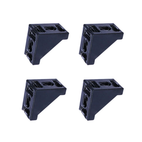 Worgeous 20 Pcs Black Extruded Aluminum Corner Brackets for Ceiling Mount, Heavy Duty Support Hardware