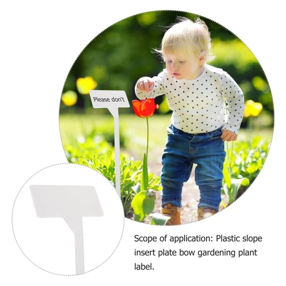 Worgeous 20 Pcs Gardening Plant Labels Nursery outside Floral Plants White