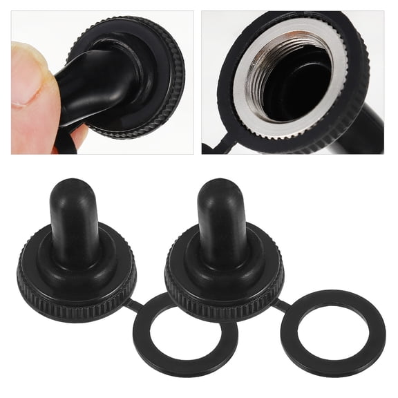 Phenofice 20pcs Weatherproof Switch Cover Black Plastic for Toggle Switch