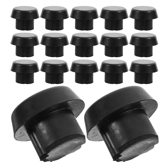 Worgeous 20 Pcs Pool Table Bumpers Cue Tip Stand Bracket Anti-slip Black