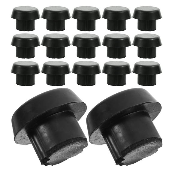 Worgeous 20 Pcs Pool Table Bumpers Cue Tip Stand Bracket Anti-slip Black