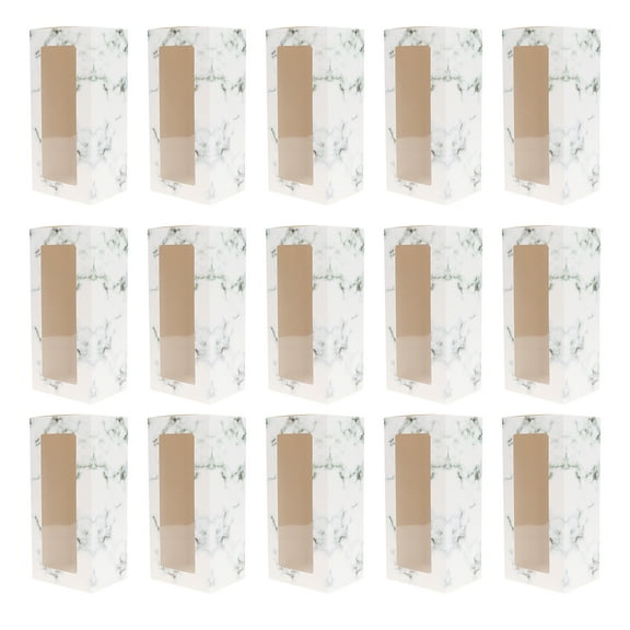 WHAMVOX White Paper Pastry Boxes for Cake Roll Storage 20 Pcs Lightweight and 7.87 x 3.94 x 1.97